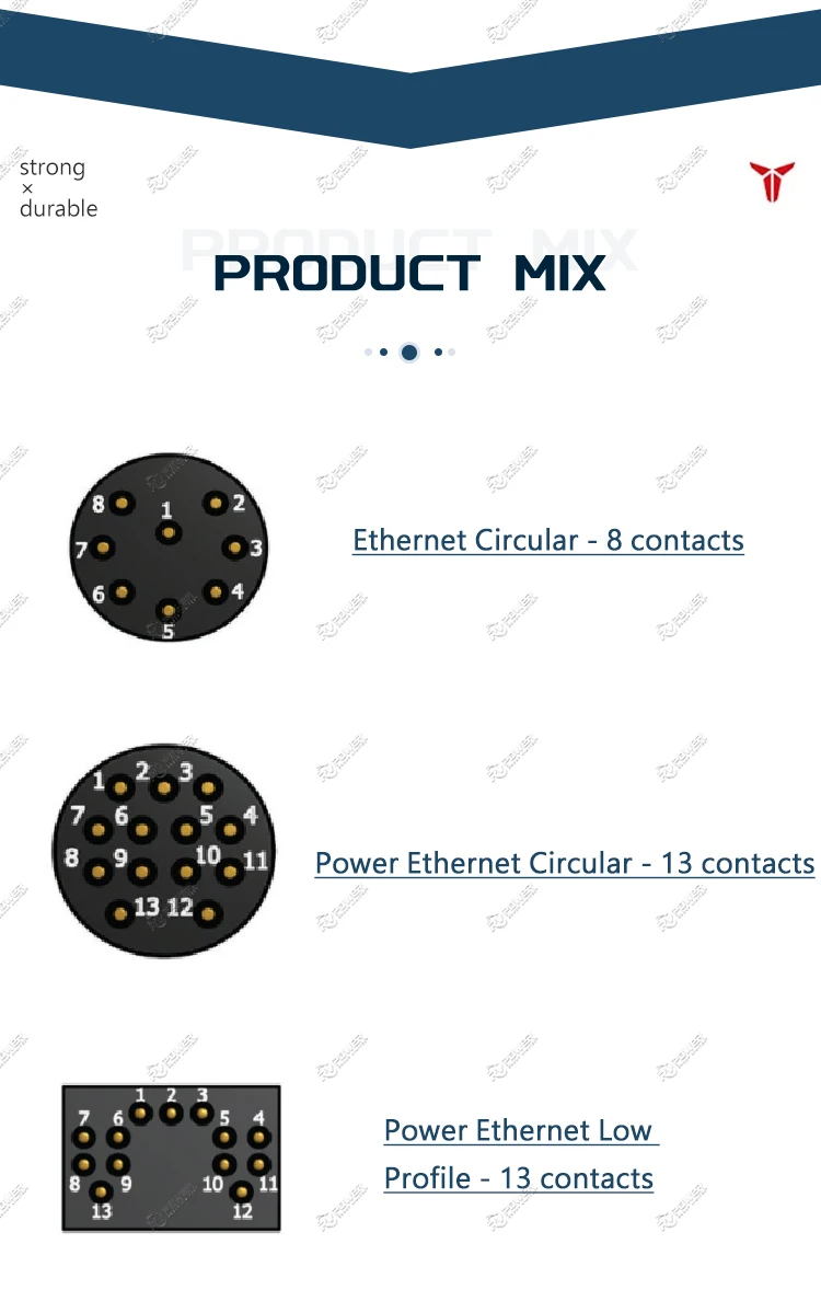 DIL8F 8-Pin Subsea Ethernet Connector — In-Line Female, 300 Bar, Gigabit Etherne